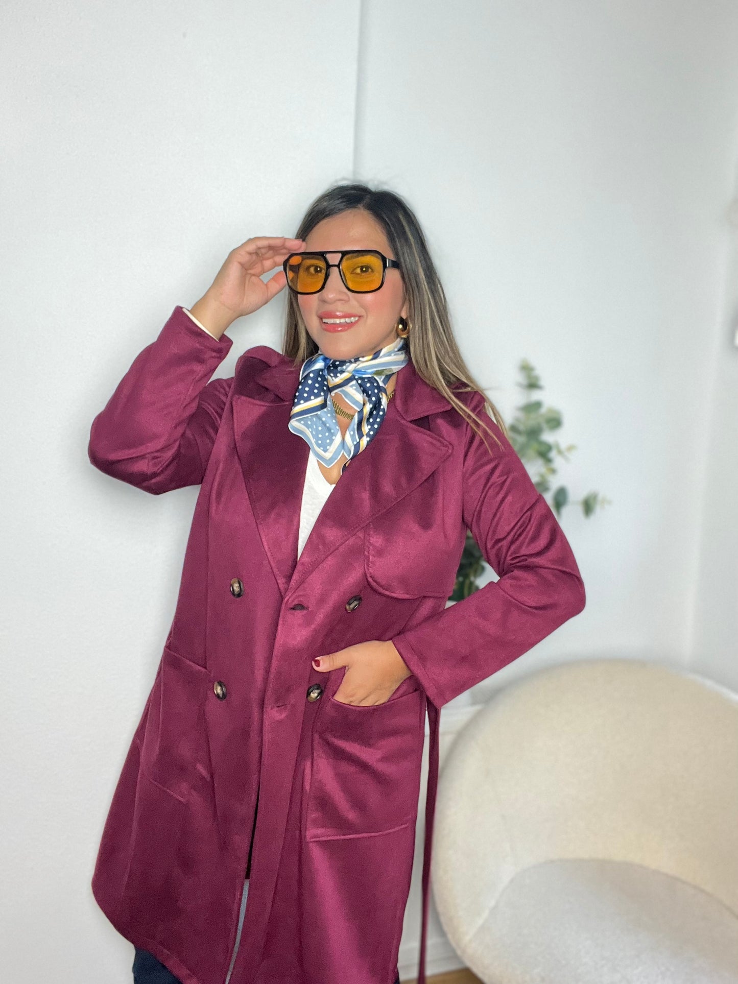 Abrigo antelina Burdeos