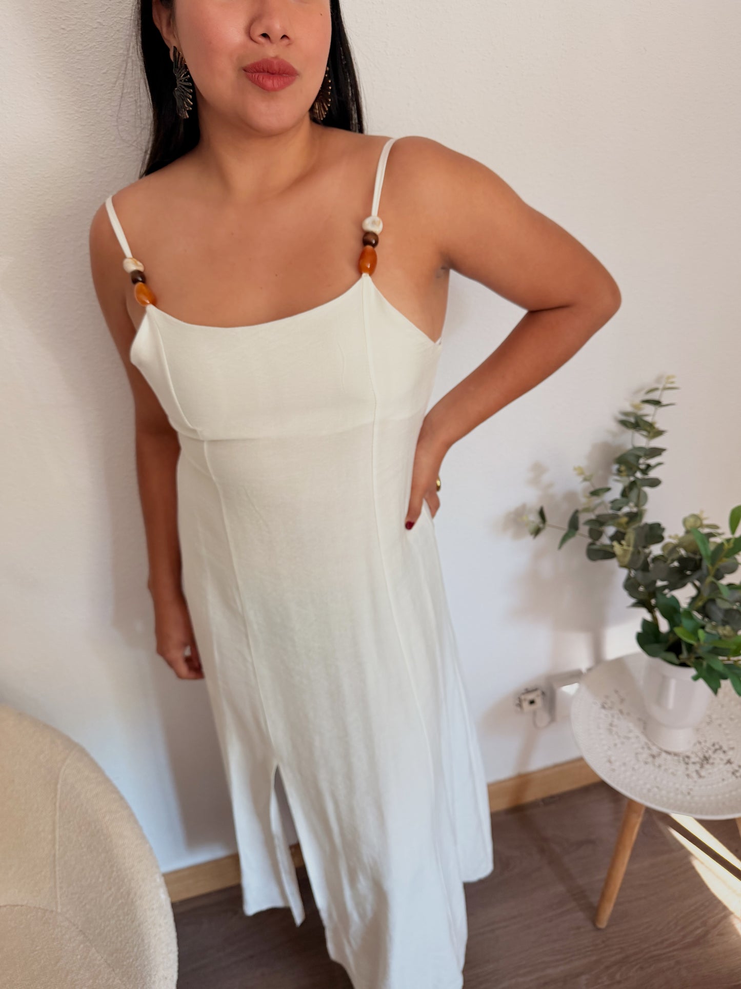 Vestido tiras blanco
