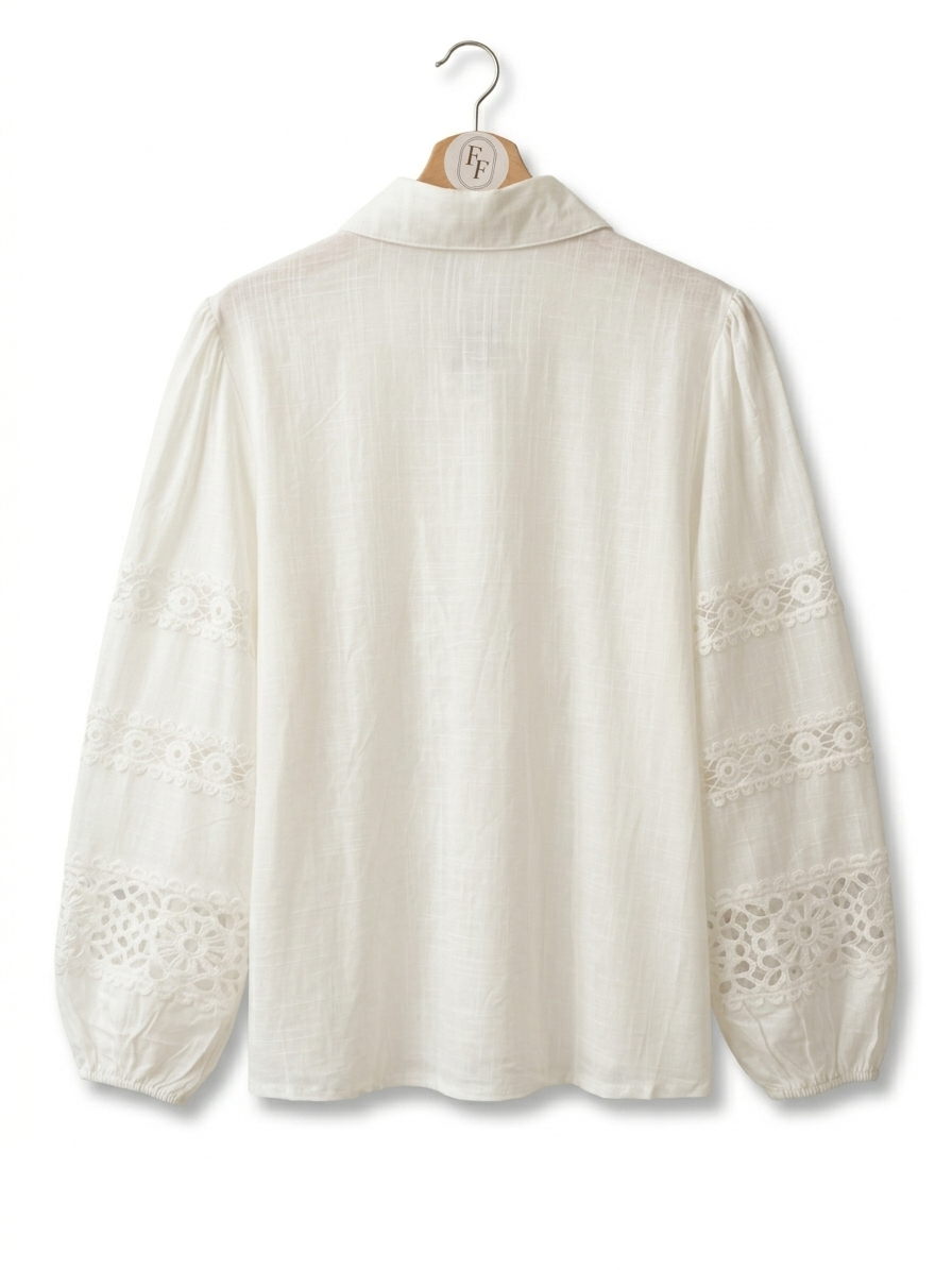 Camisa Blanca Bordada