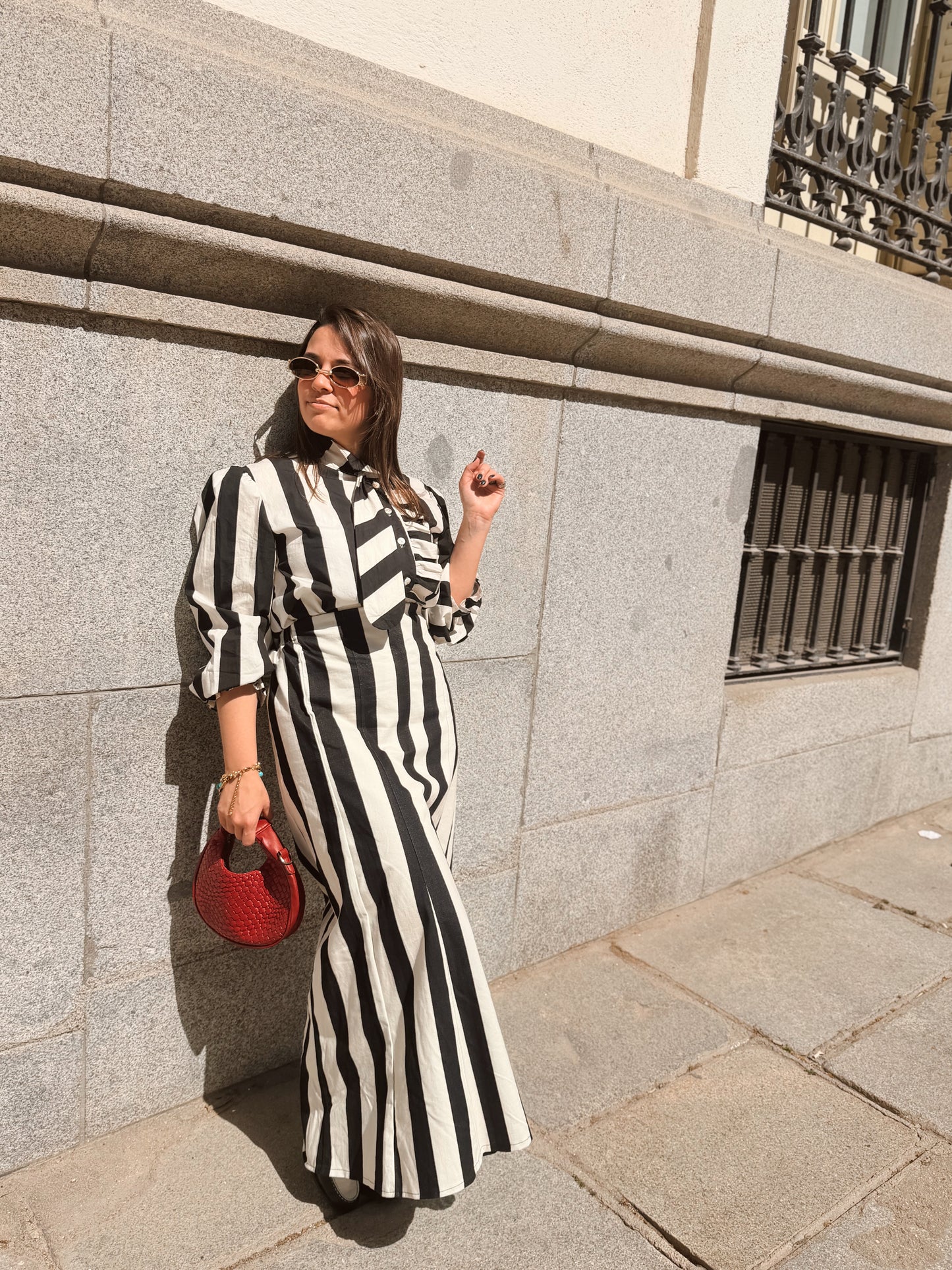 Blusa de Rayas con lazada