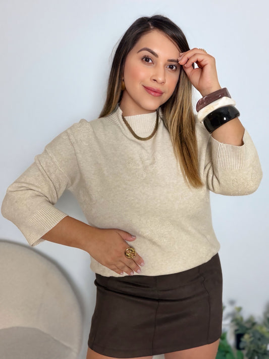 Jersey cuello alto básico