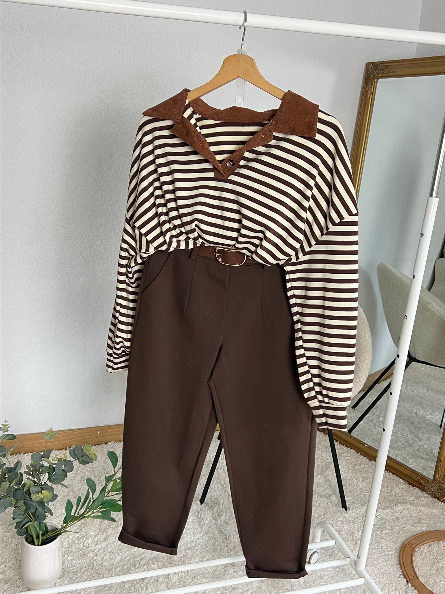 Jersey Rayas Caramelo