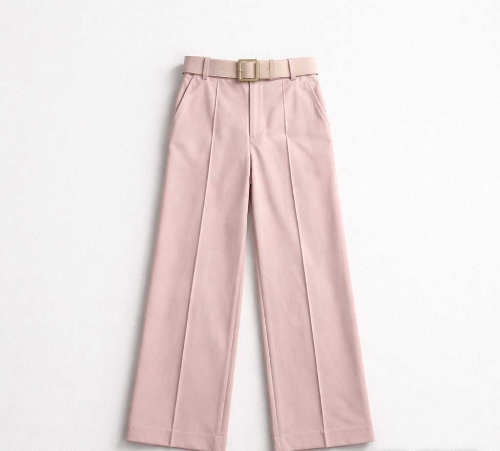 Pantalón rosa de tiro alto