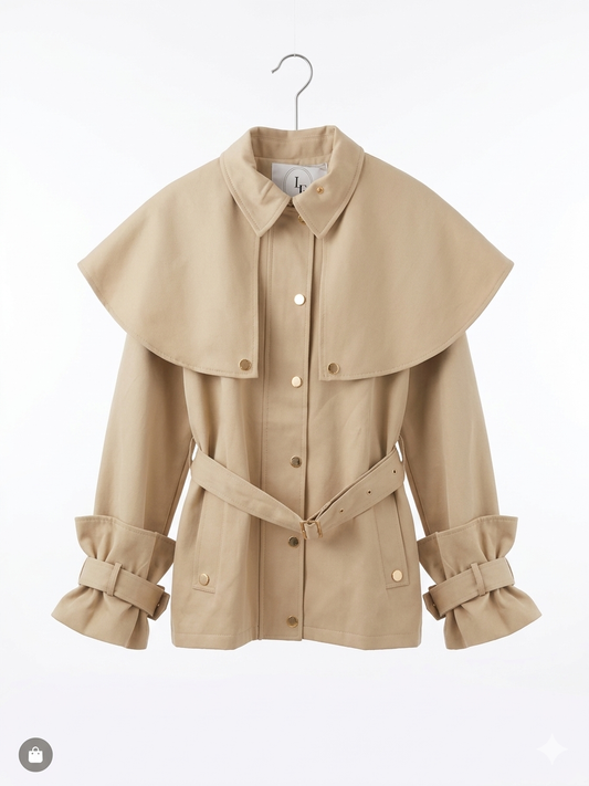 Gabardina capa Beige