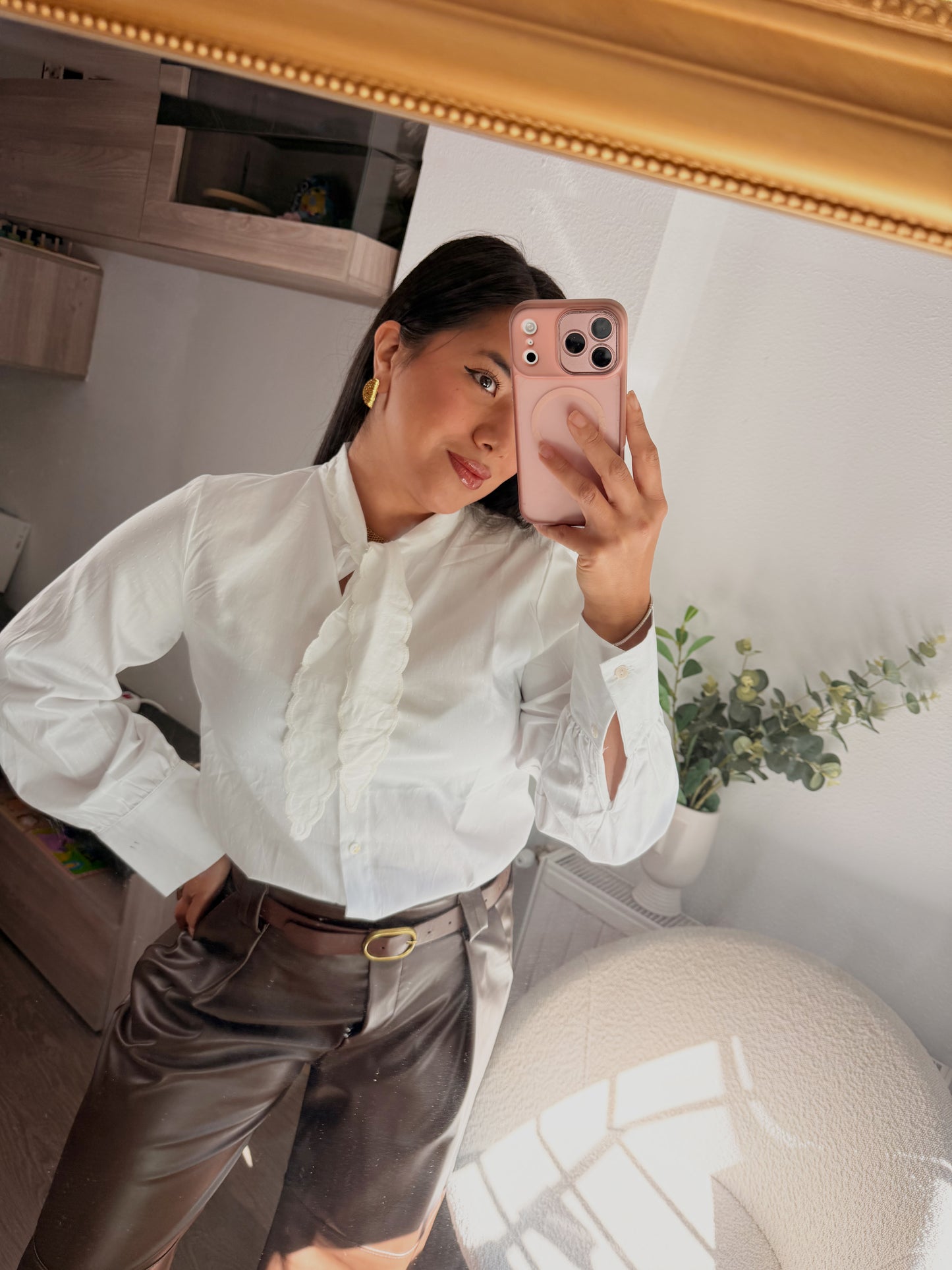 Camisa blanca 100 % Algodón